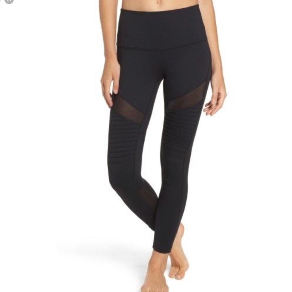Zella Mesh Panel Moto Leggings
